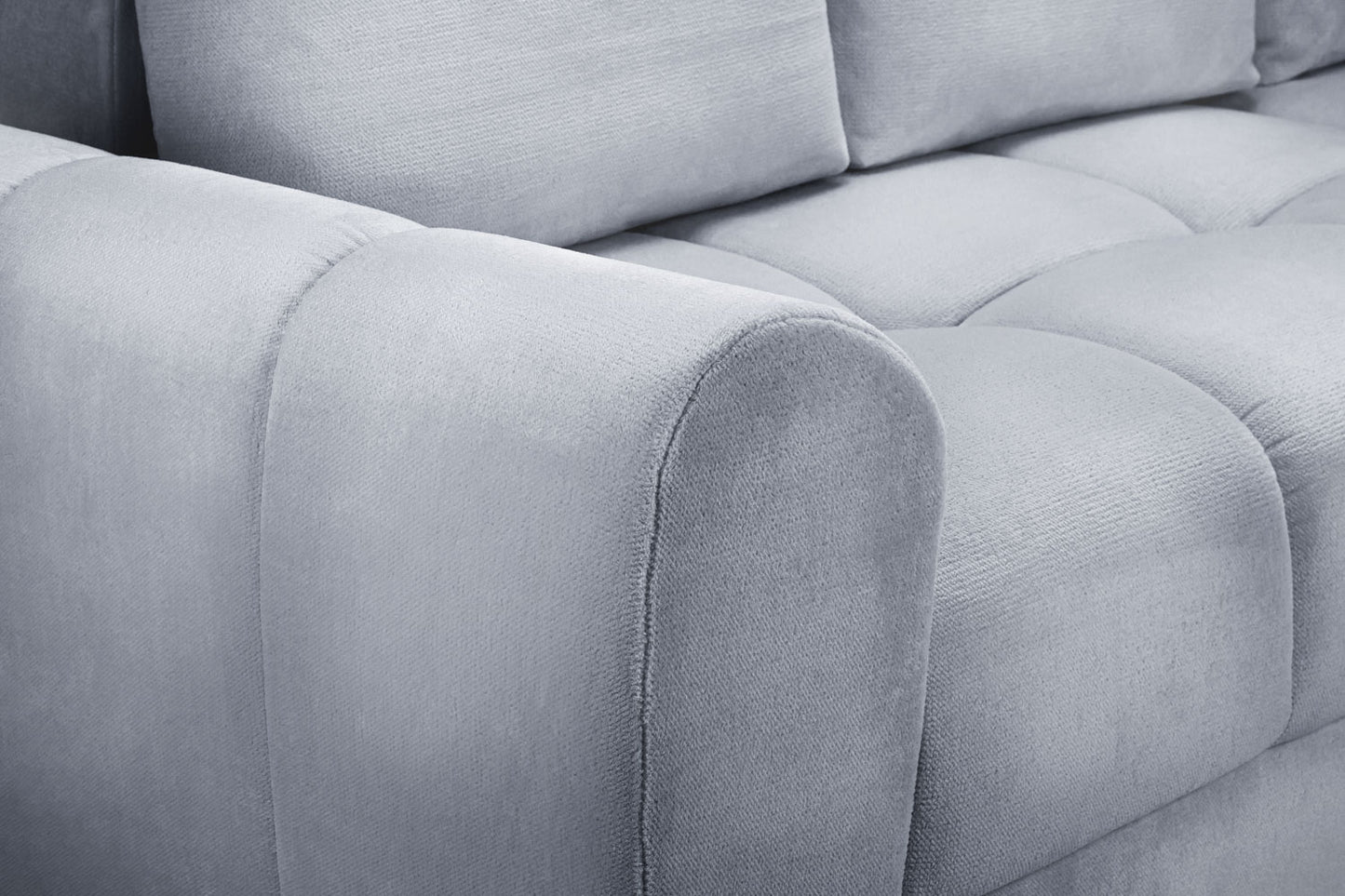 Monaco Velvet Corner Sofa Bed With Storage