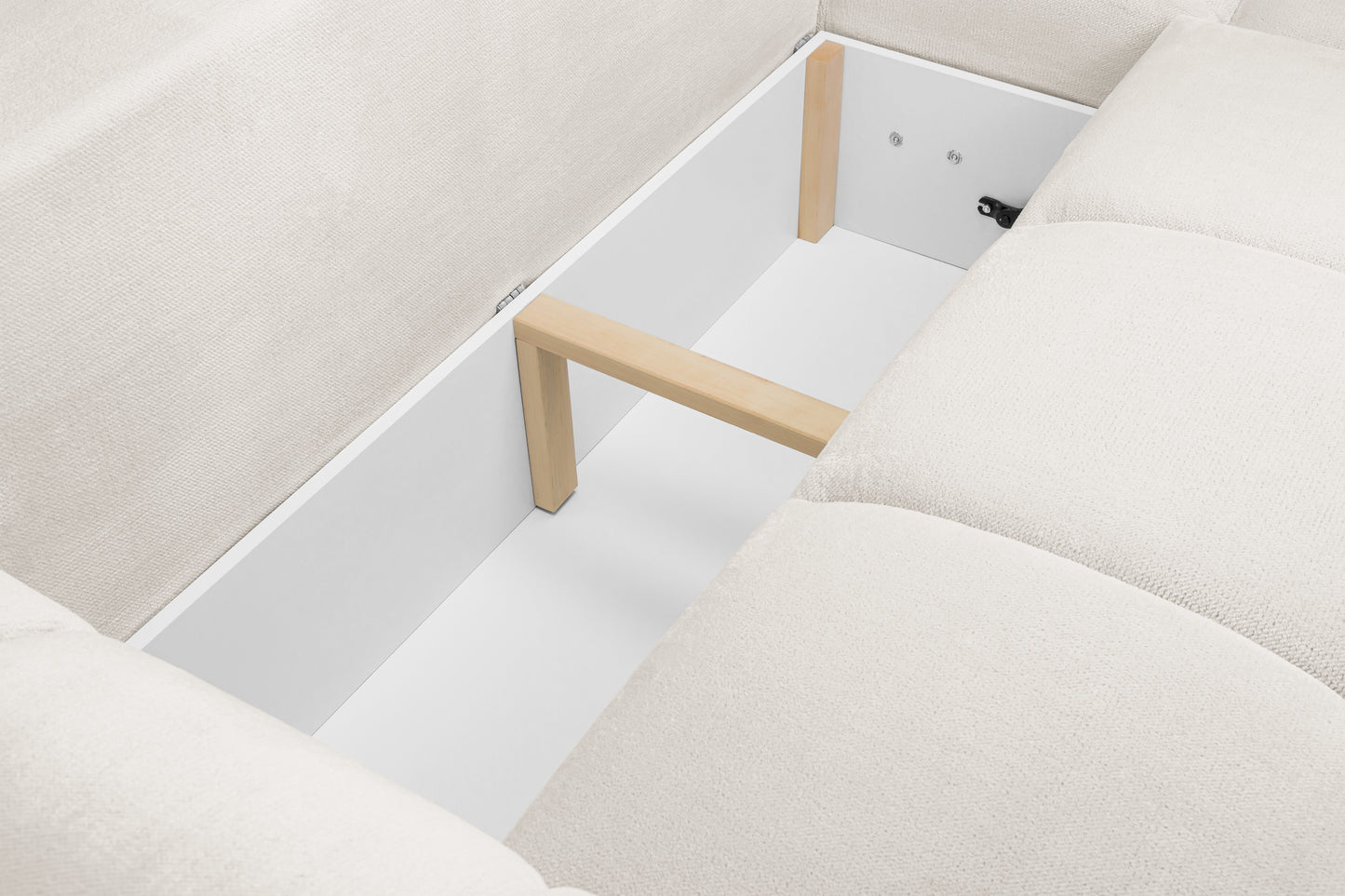 Monaco Velvet Corner Sofa Bed With Storage