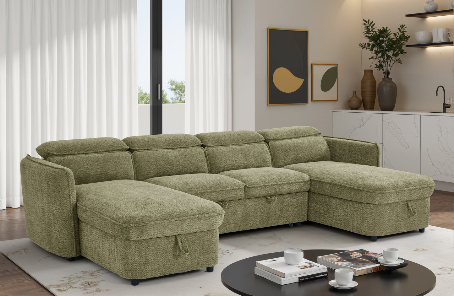 Milan U Shape Sofa Bed