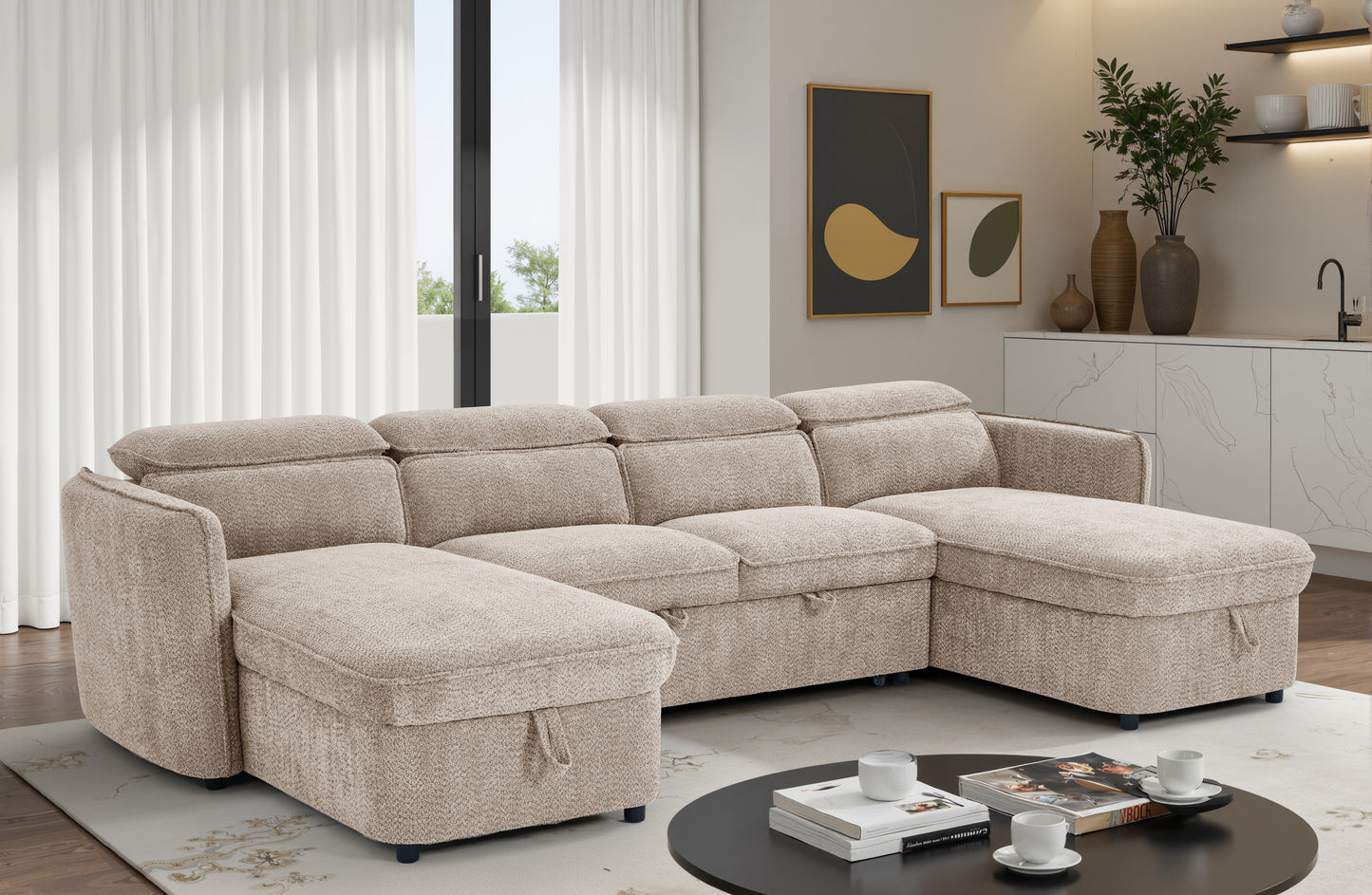 Milan U Shape Sofa Bed