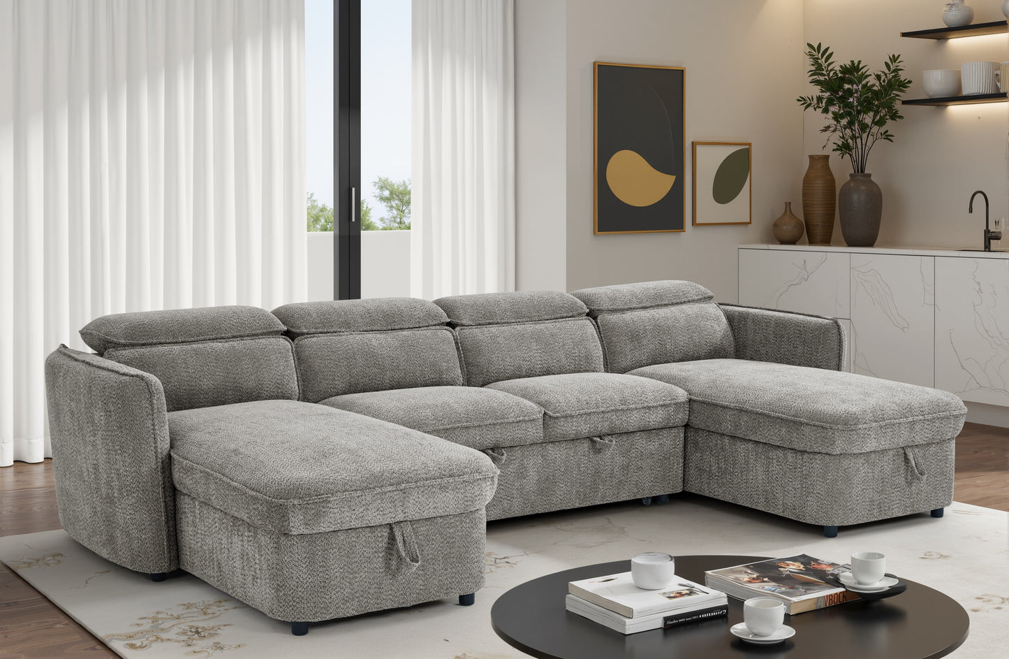 Milan U Shape Sofa Bed