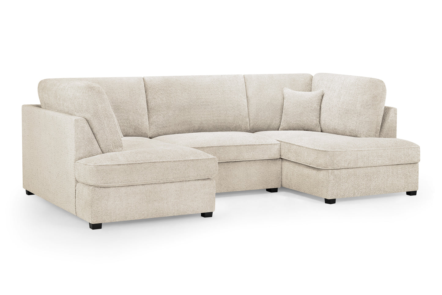 Carnaby Bouclé U Shape Corner Sofa with Footstool