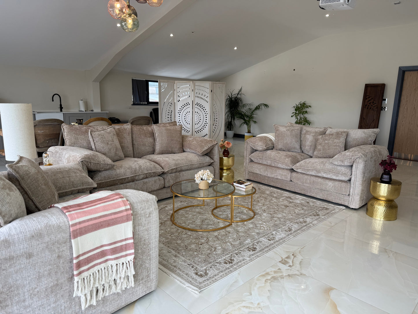 Savoy Chenille Sofa Set (3+2 Seater)